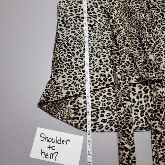 dots sheer cheetah print top women's size medium - Picture 8 of 9